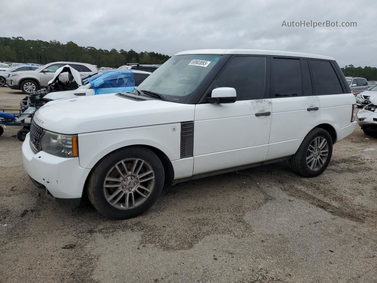 2011 Land Rover Range Rover Hse White vin: SALME1D4XBA340381