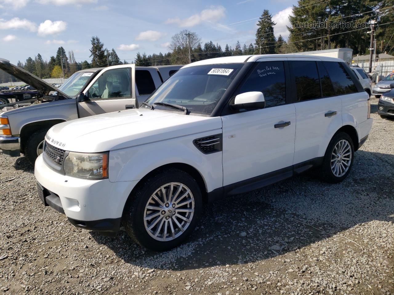 2011 Land Rover Range Rover Sport Hse White vin: SALSF2D42BA266240