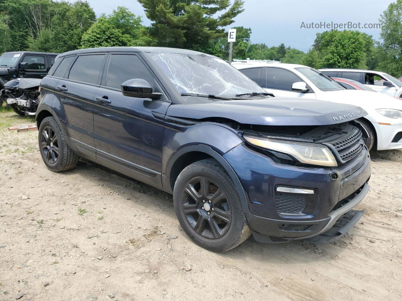 2017 Land Rover Range Rover Evoque Se Синий vin: SALVP2BG6HH220269