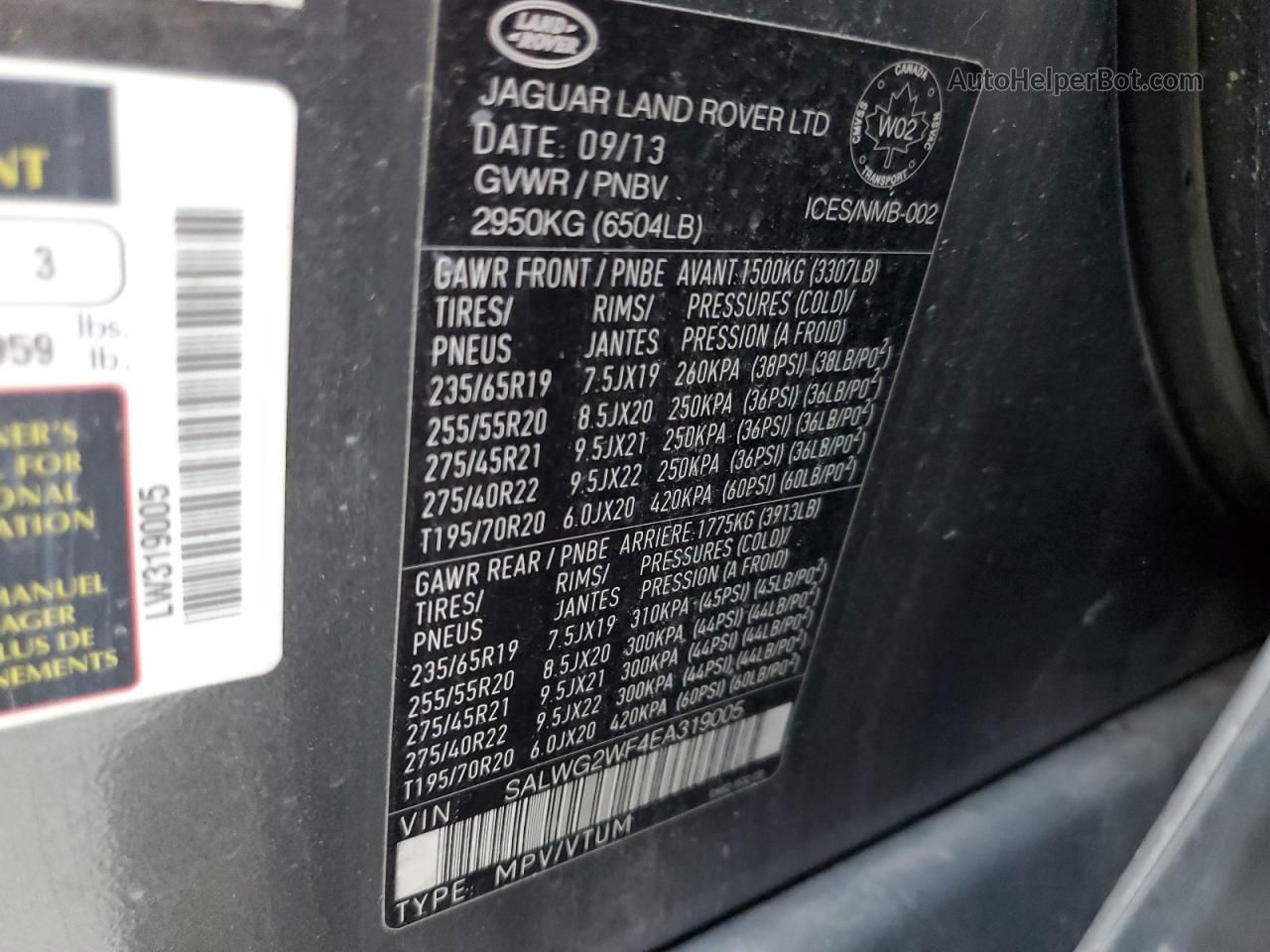 2014 Land Rover Range Rover Sport Se Black vin: SALWG2WF4EA319005