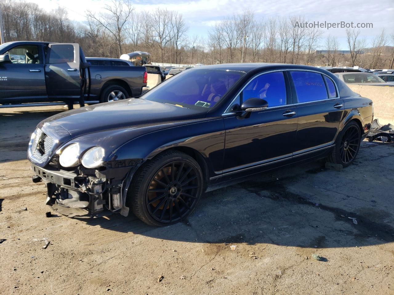 2007 Bentley Continental Flying Spur Blue vin: SCBBR93W478043516