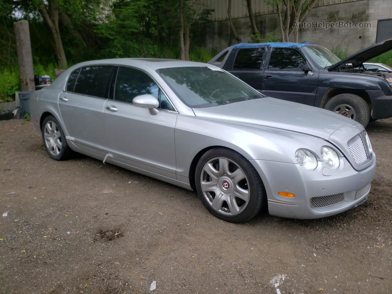 2007 Bentley Continental Flying Spur Silver vin: SCBBR93W978043334