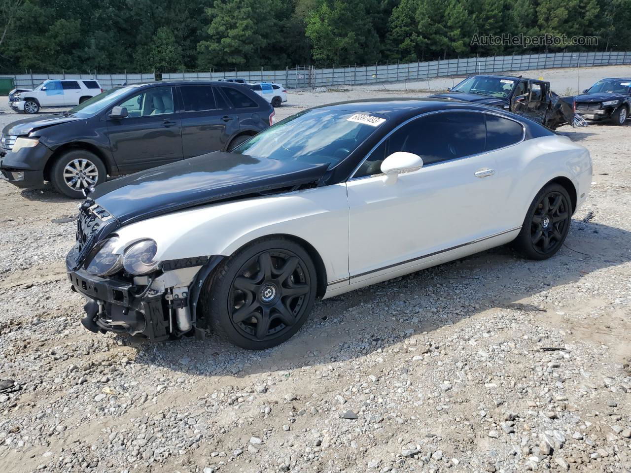 2007 Bentley Continental Gt White vin: SCBCR73W47C042985