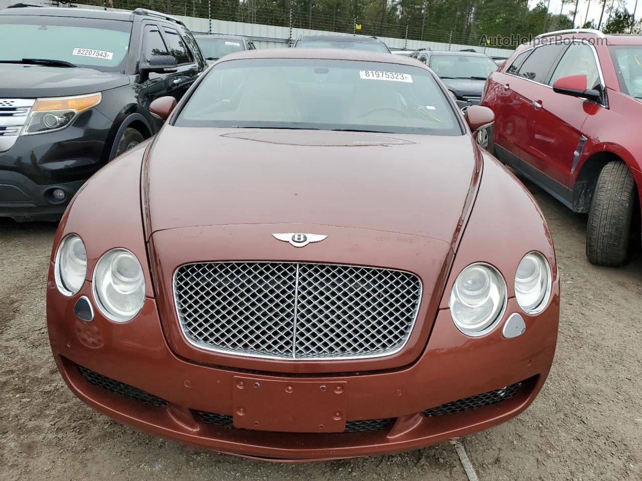 2007 Bentley Continental Gt Maroon vin: SCBCR73W57C046141