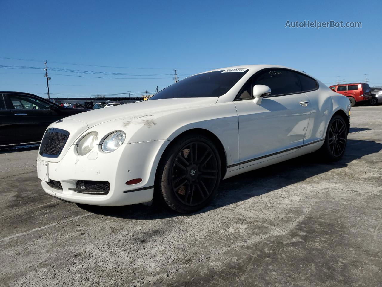 2007 Bentley Continental Gt White vin: SCBCR73WX7C040397