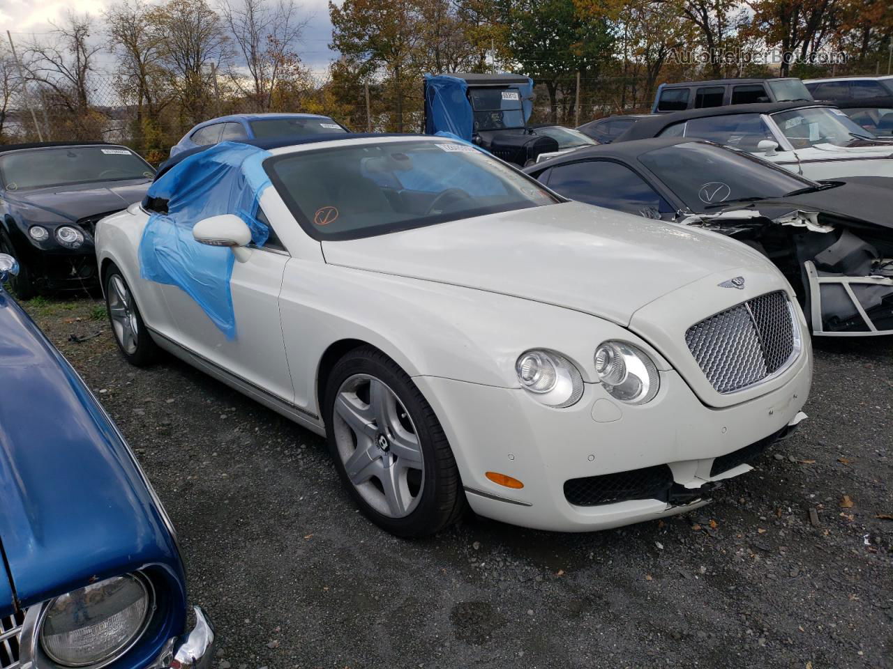 2007 Bentley Continental Gtc White vin: SCBDR33W17C043573