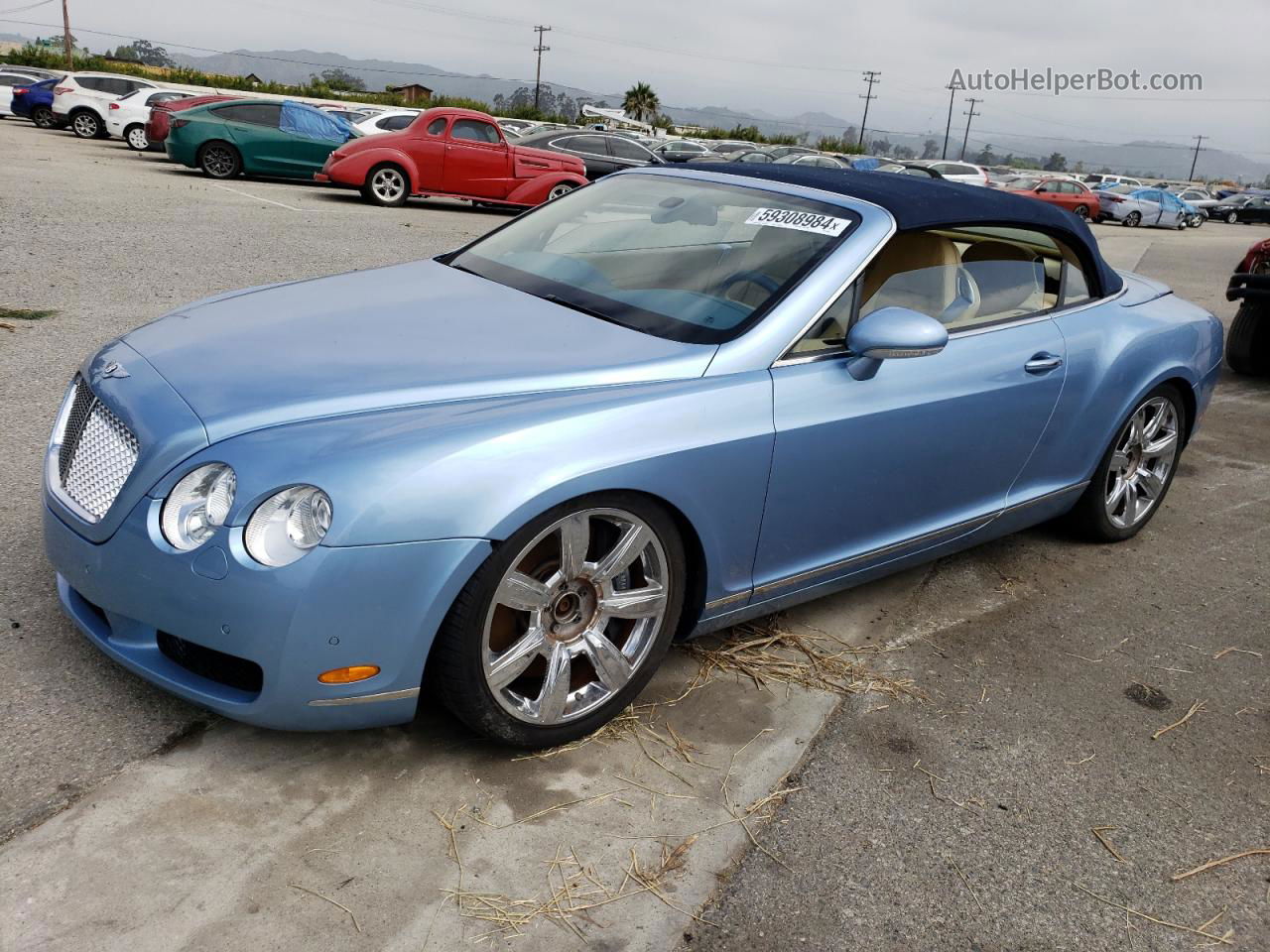 2007 Bentley Continental Gtc Blue vin: SCBDR33W17C046621