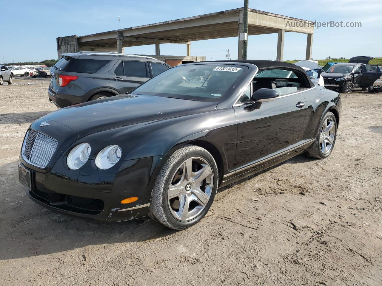 2007 Bentley Continental Gtc Black vin: SCBDR33W27C047325