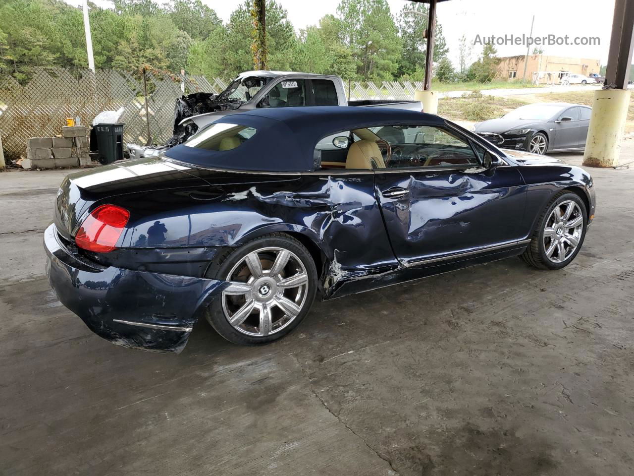 2007 Bentley Continental Gtc Blue vin: SCBDR33W37C047463