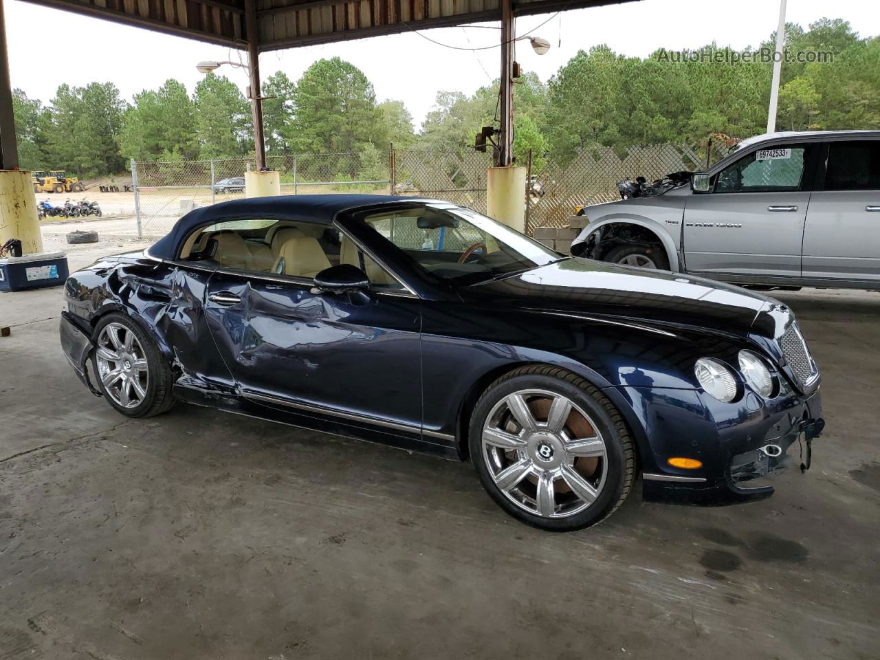 2007 Bentley Continental Gtc Blue vin: SCBDR33W37C047463