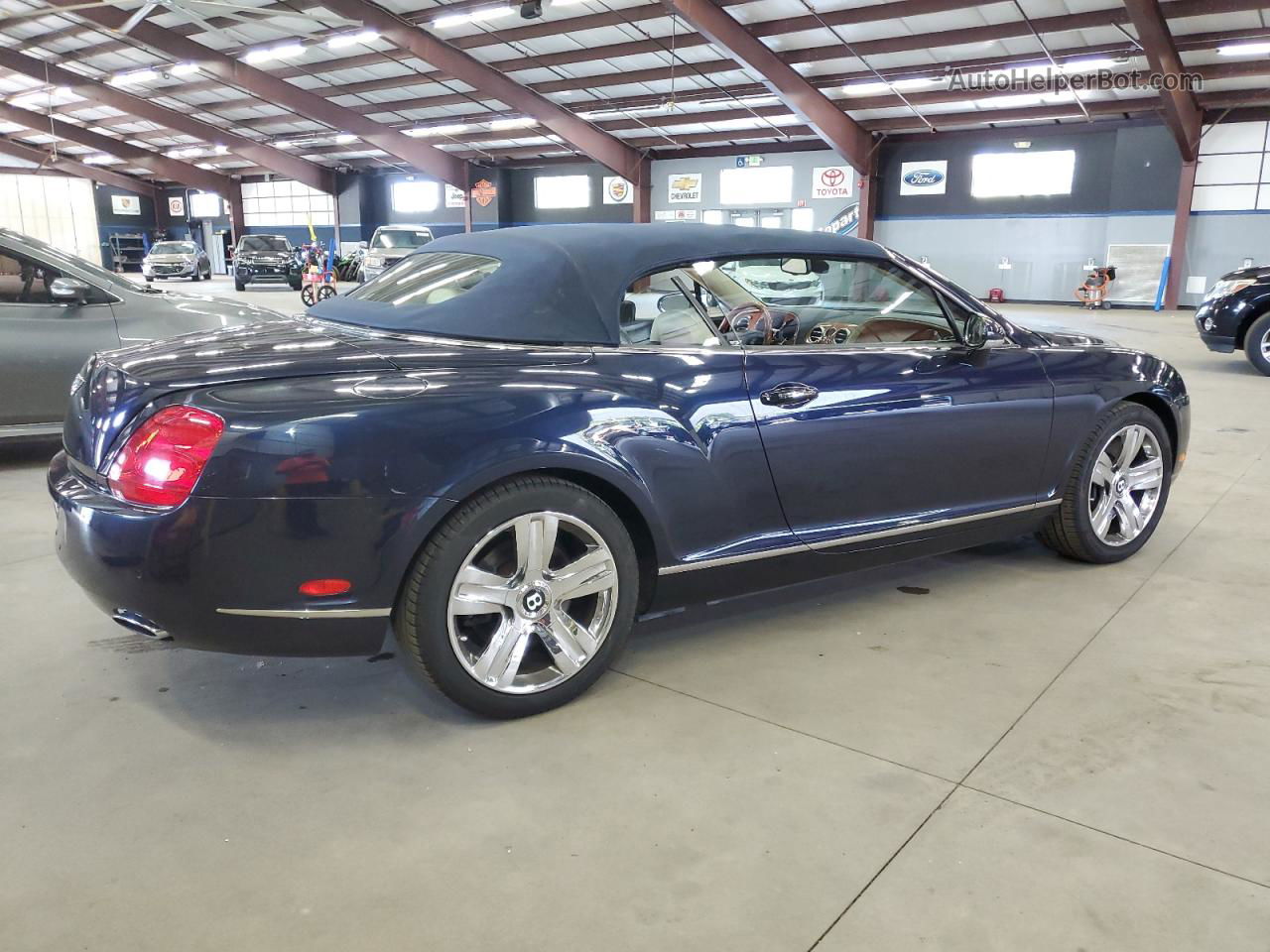 2007 Bentley Continental Gtc Синий vin: SCBDR33W47C049478