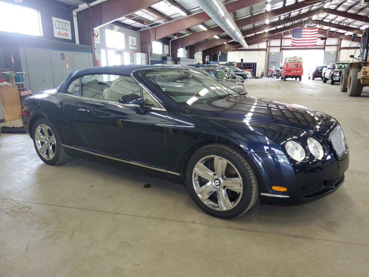 2007 Bentley Continental Gtc Синий vin: SCBDR33W47C049478