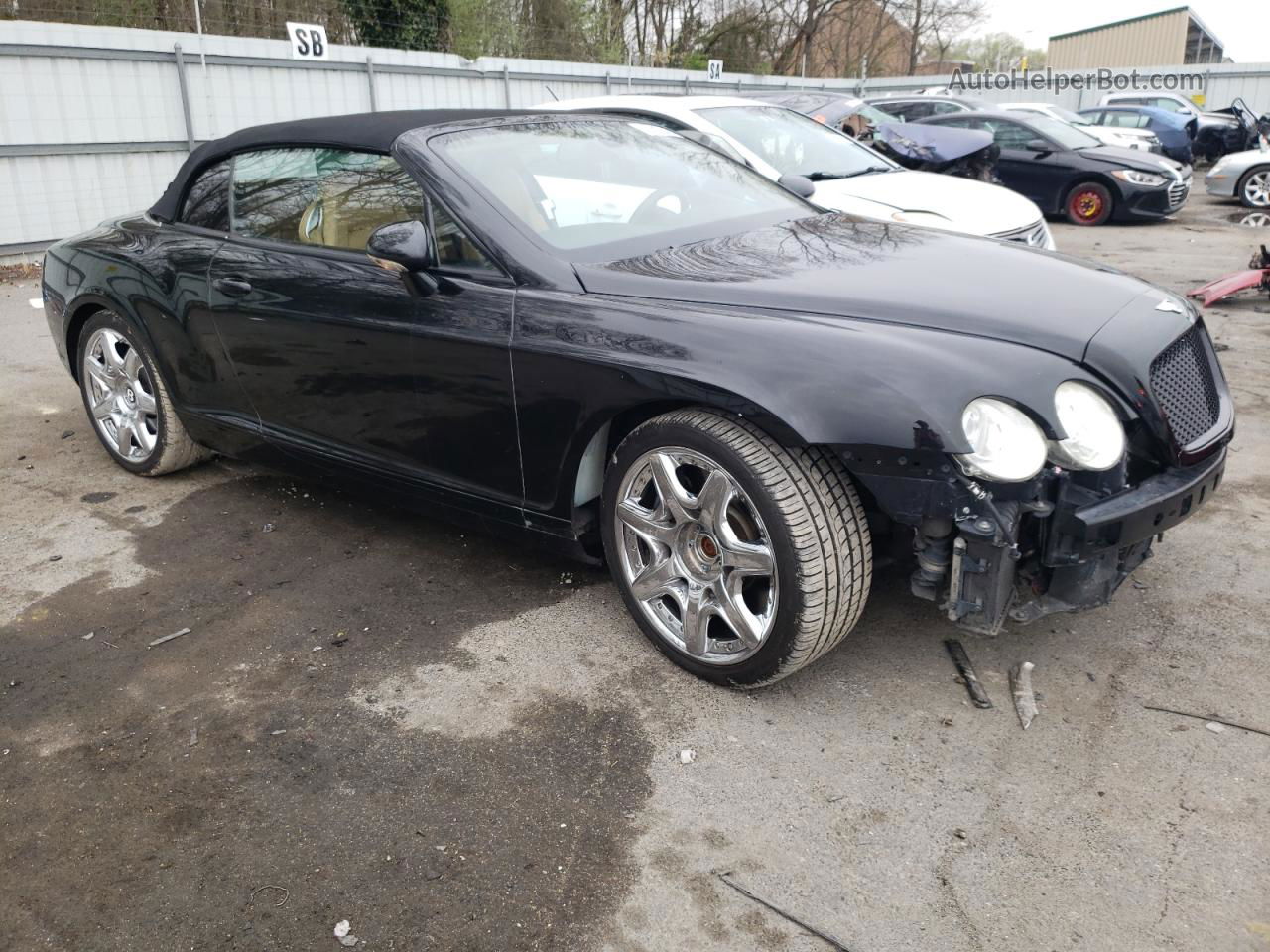 2007 Bentley Continental Gtc Black vin: SCBDR33W57C043429