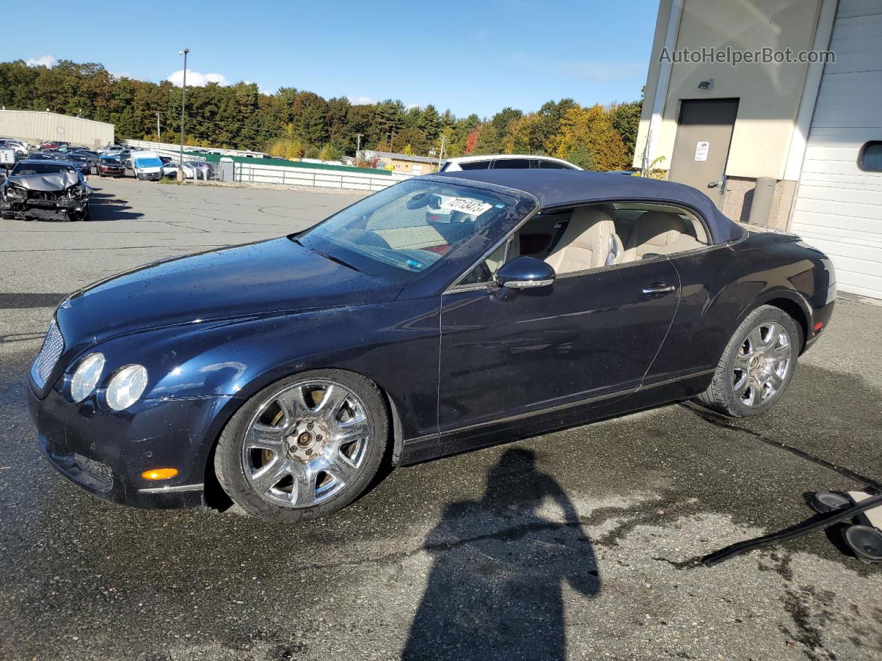 2007 Bentley Continental Gtc Синий vin: SCBDR33W67C048512