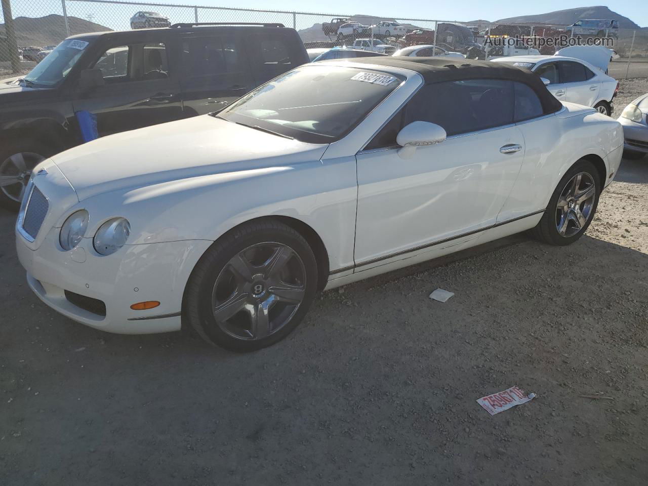 2007 Bentley Continental Gtc White vin: SCBDR33W77C045831