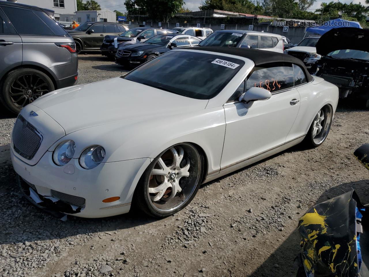 2007 Bentley Continental Gtc White vin: SCBDR33W87C045644