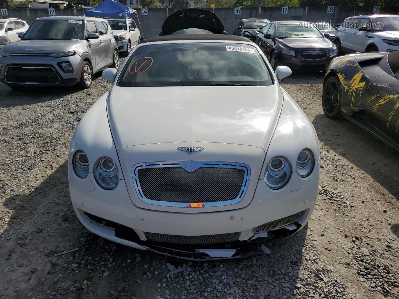 2007 Bentley Continental Gtc White vin: SCBDR33W87C045644