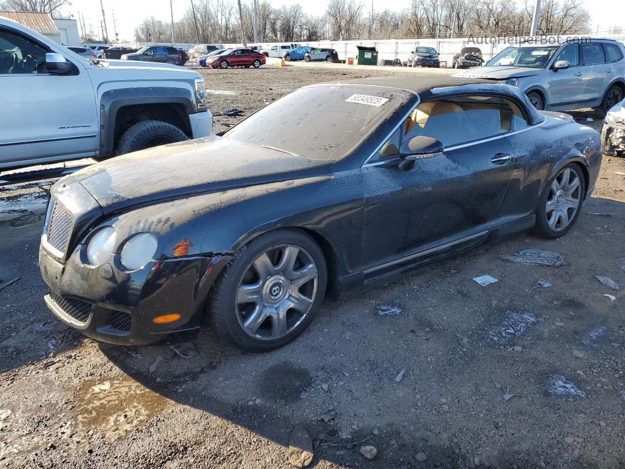 2007 Bentley Continental Gtc Black vin: SCBDR33W87C048673