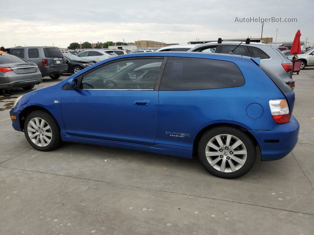 2005 Honda Civic Si Blue vin: SHHEP33545U501183