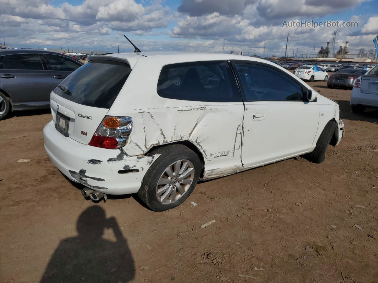 2004 Honda Civic Si White vin: SHHEP33614U505473