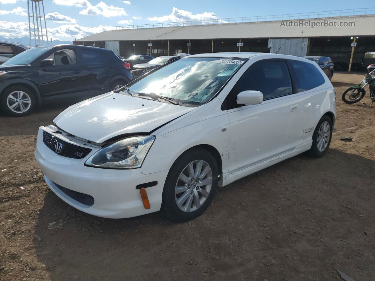 2004 Honda Civic Si White vin: SHHEP33614U505473