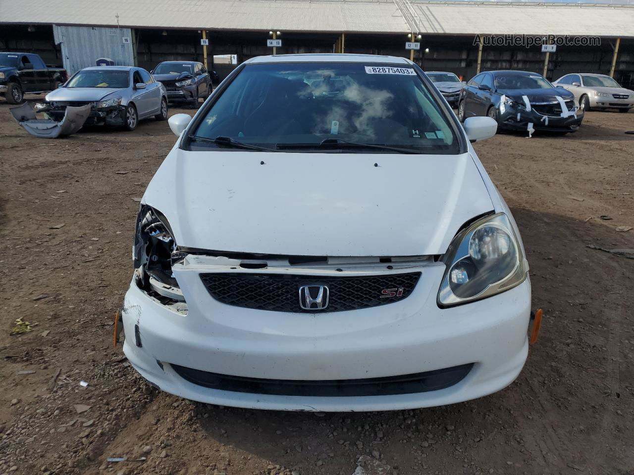 2004 Honda Civic Si White vin: SHHEP33614U505473