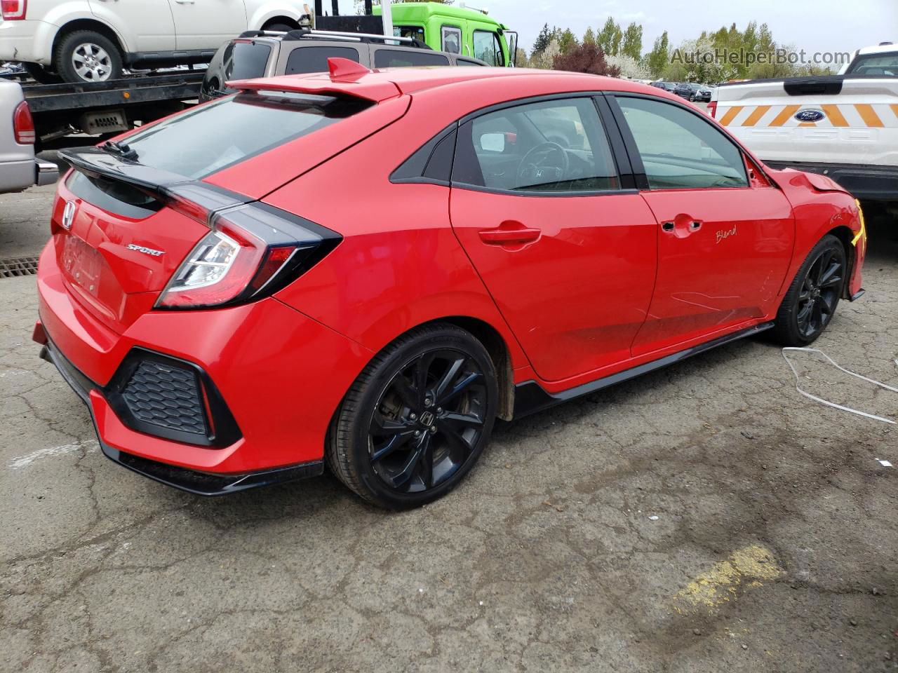 2017 Honda Civic Sport Red vin: SHHFK7G44HU218573