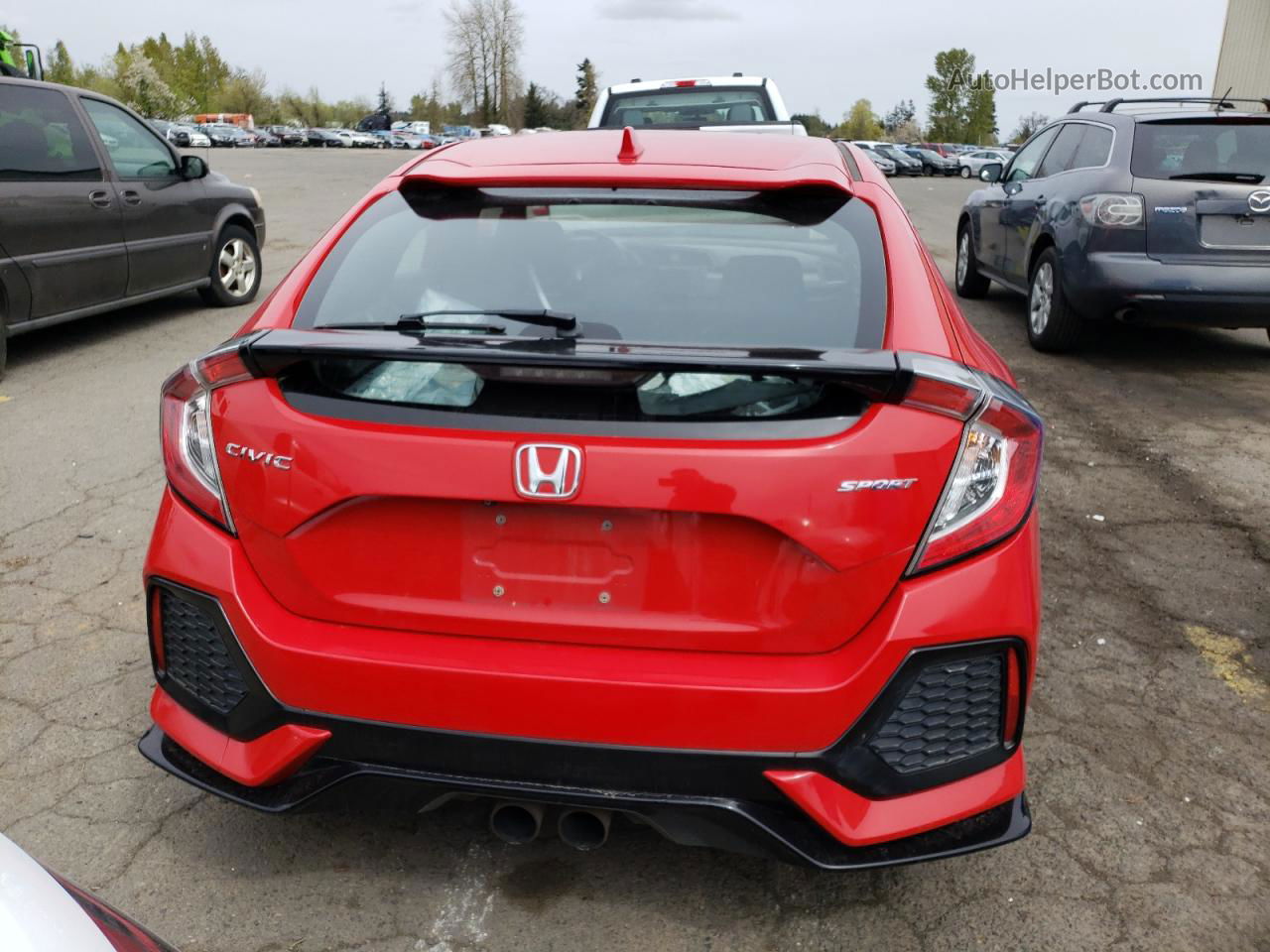 2017 Honda Civic Sport Red vin: SHHFK7G44HU218573