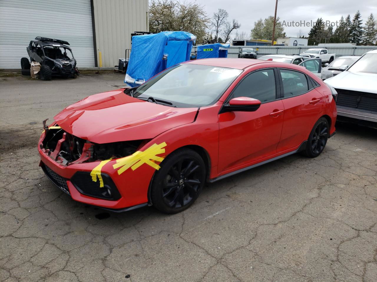 2017 Honda Civic Sport Red vin: SHHFK7G44HU218573