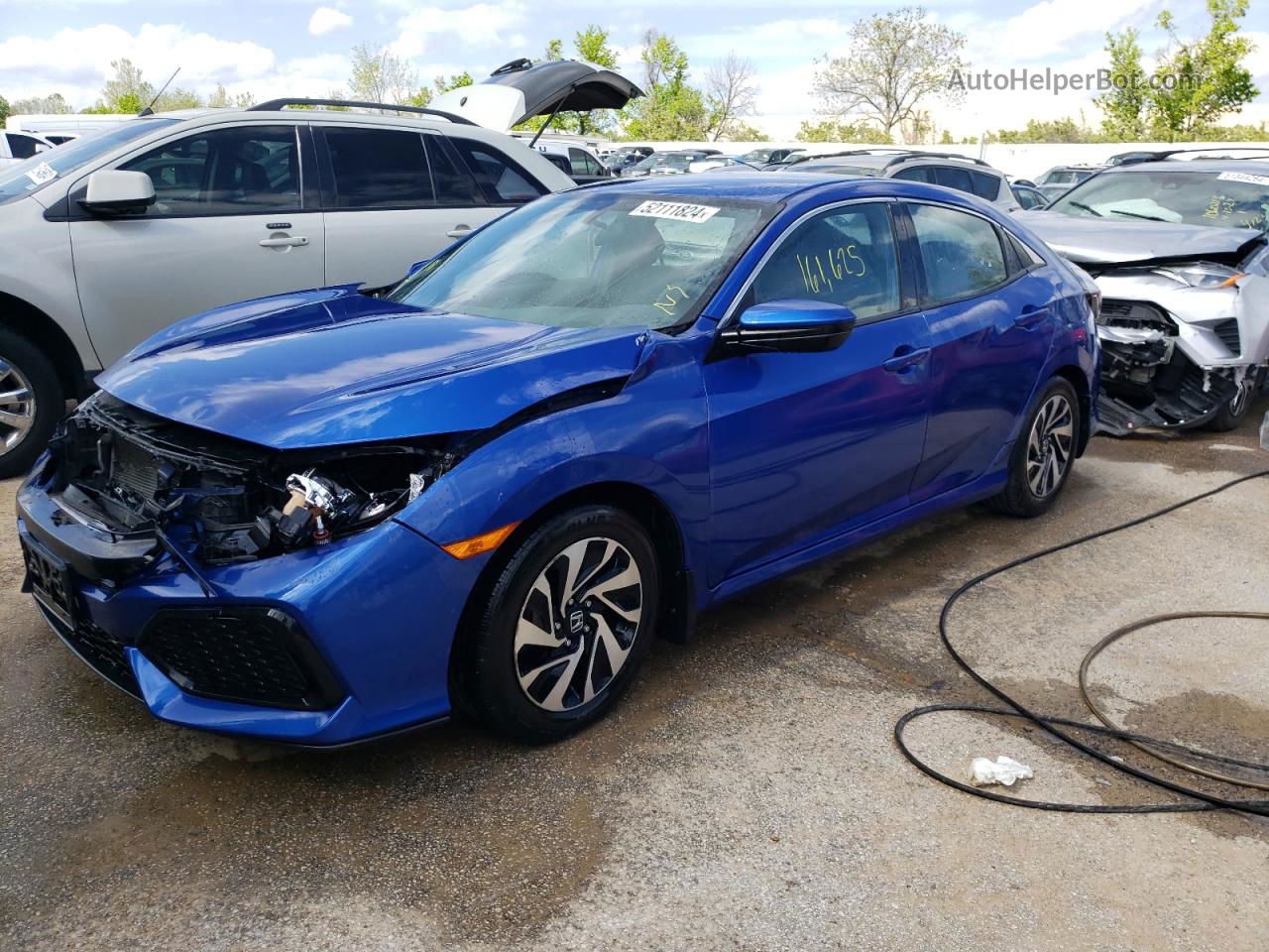 2017 Honda Civic Lx Blue vin: SHHFK7H20HU210144