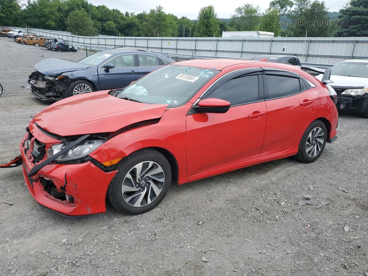 2017 Honda Civic Lx Red vin: SHHFK7H24HU413988