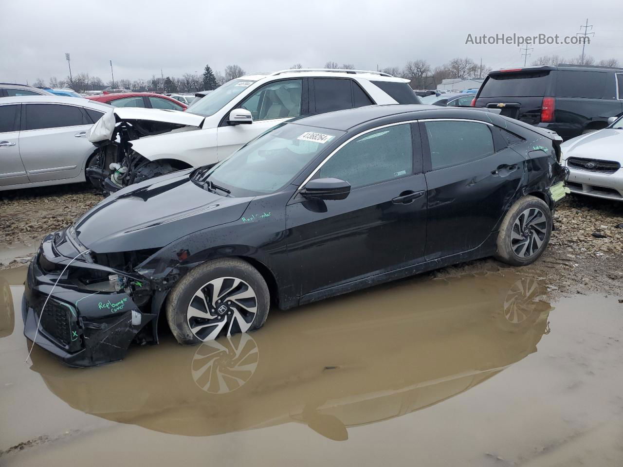 2019 Honda Civic Lx Черный vin: SHHFK7H32KU217869