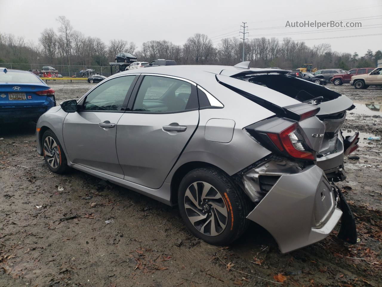 2019 Honda Civic Lx Silver vin: SHHFK7H33KU221753