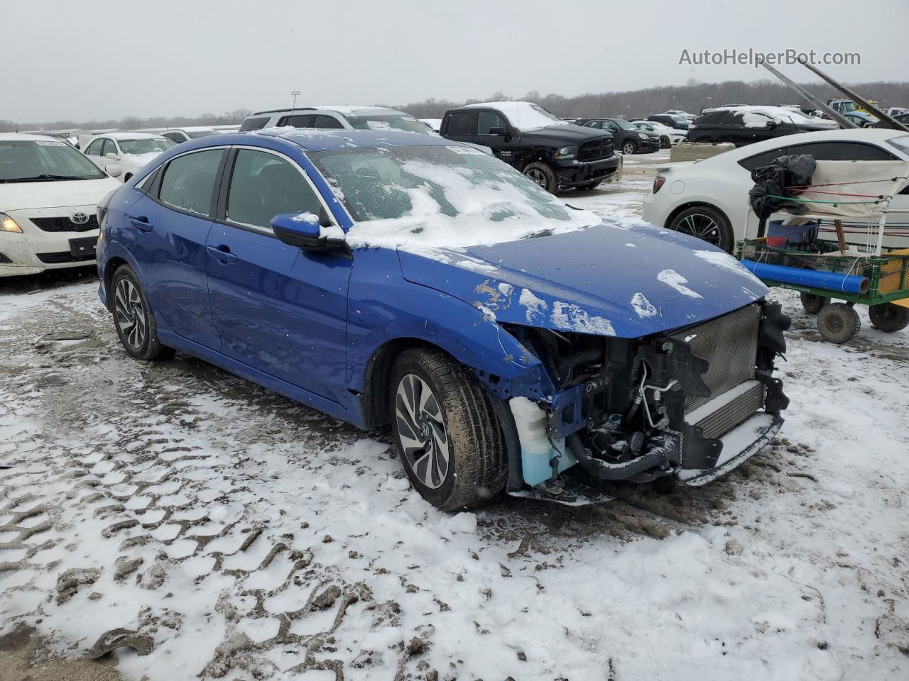 2019 Honda Civic Lx Blue vin: SHHFK7H34KU218201