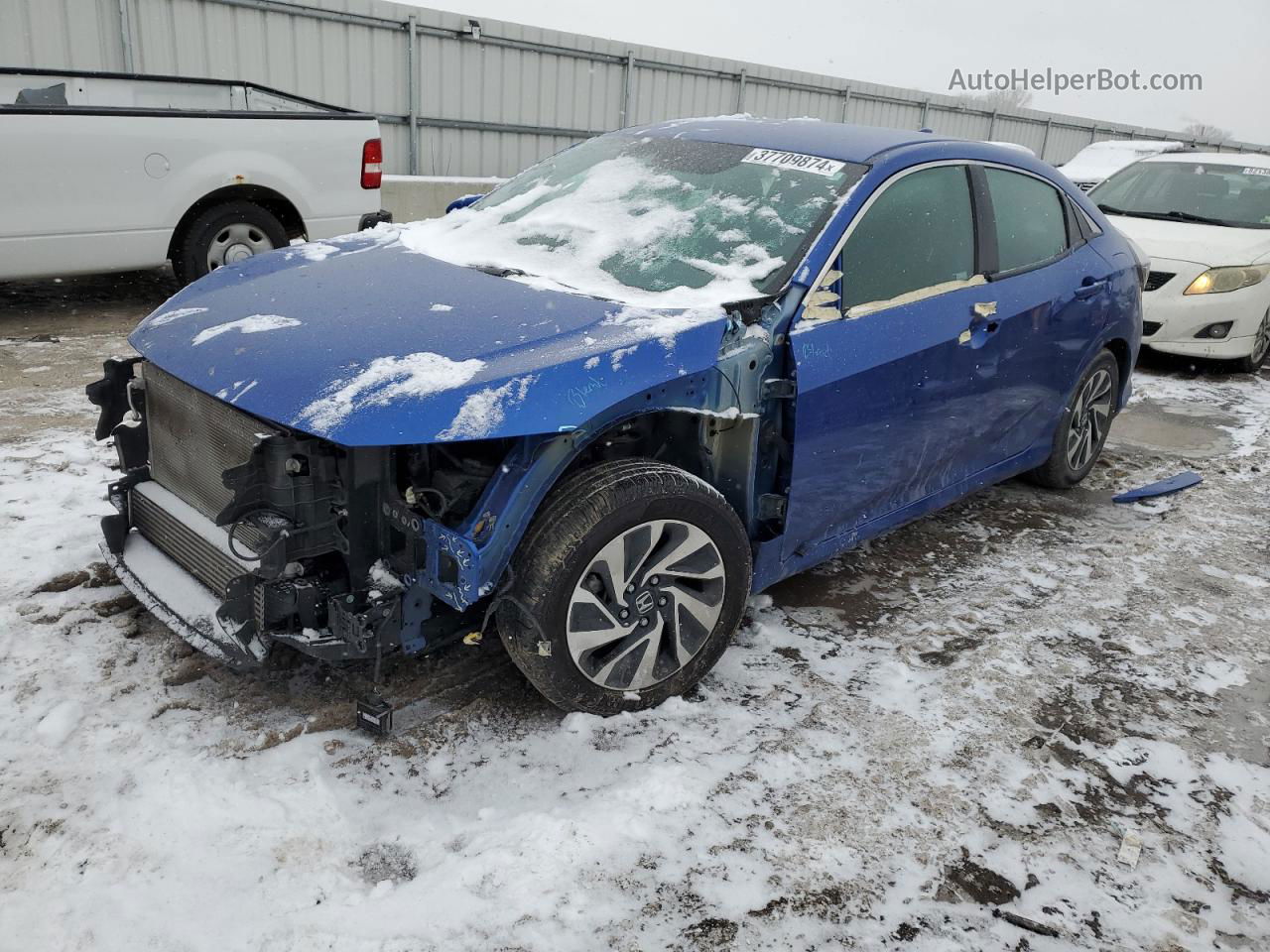 2019 Honda Civic Lx Blue vin: SHHFK7H34KU218201