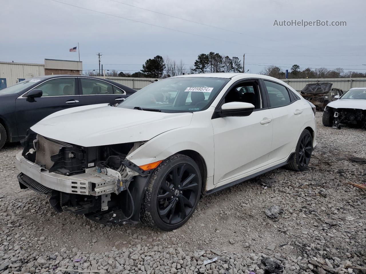 2017 Honda Civic Sport White vin: SHHFK7H44HU206132