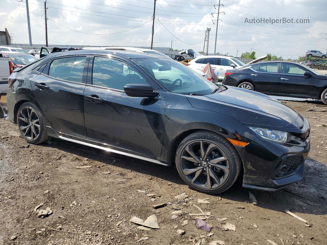 2019 Honda Civic Sport Black vin: SHHFK7H45KU219026