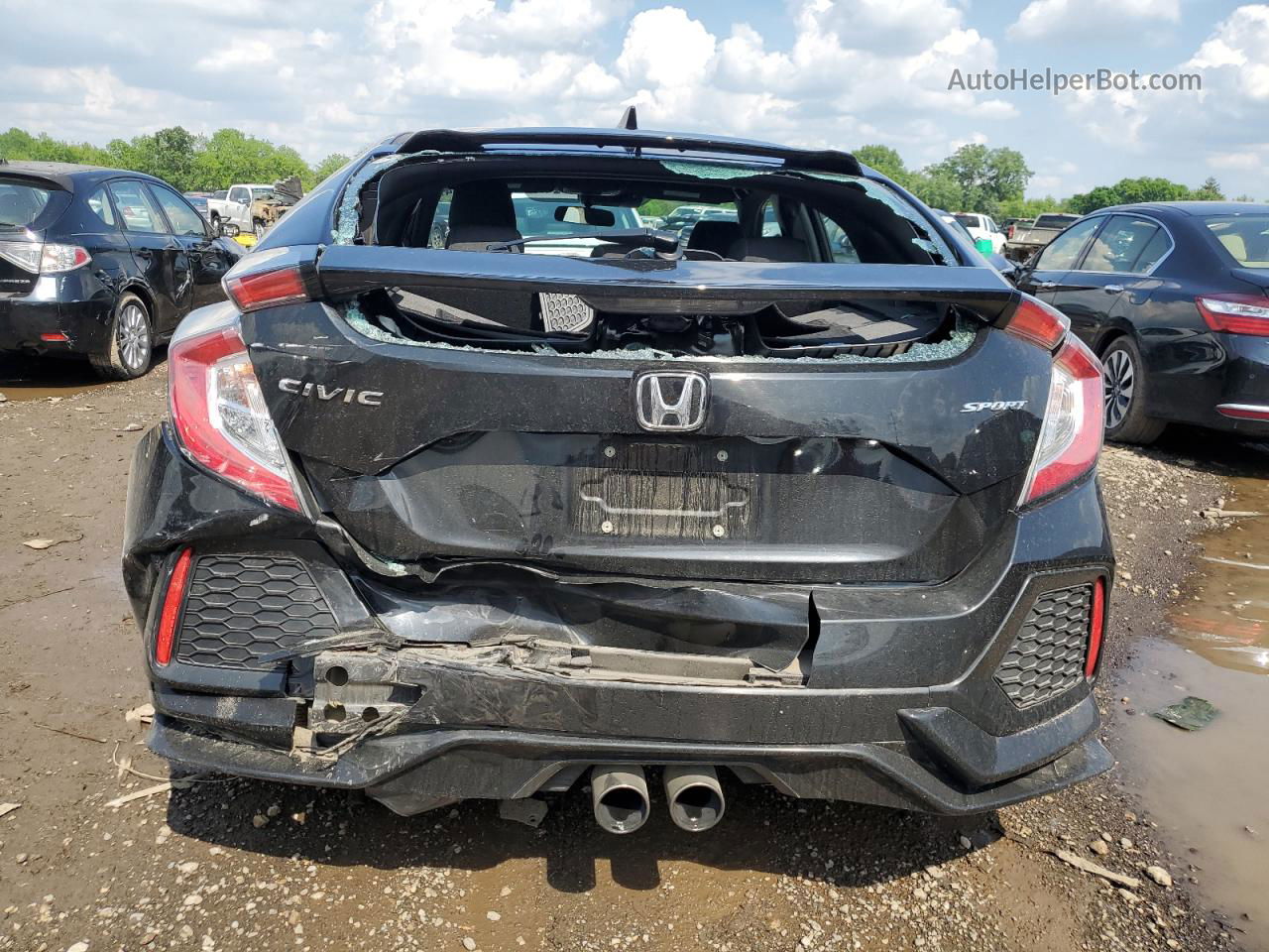 2019 Honda Civic Sport Black vin: SHHFK7H45KU219026