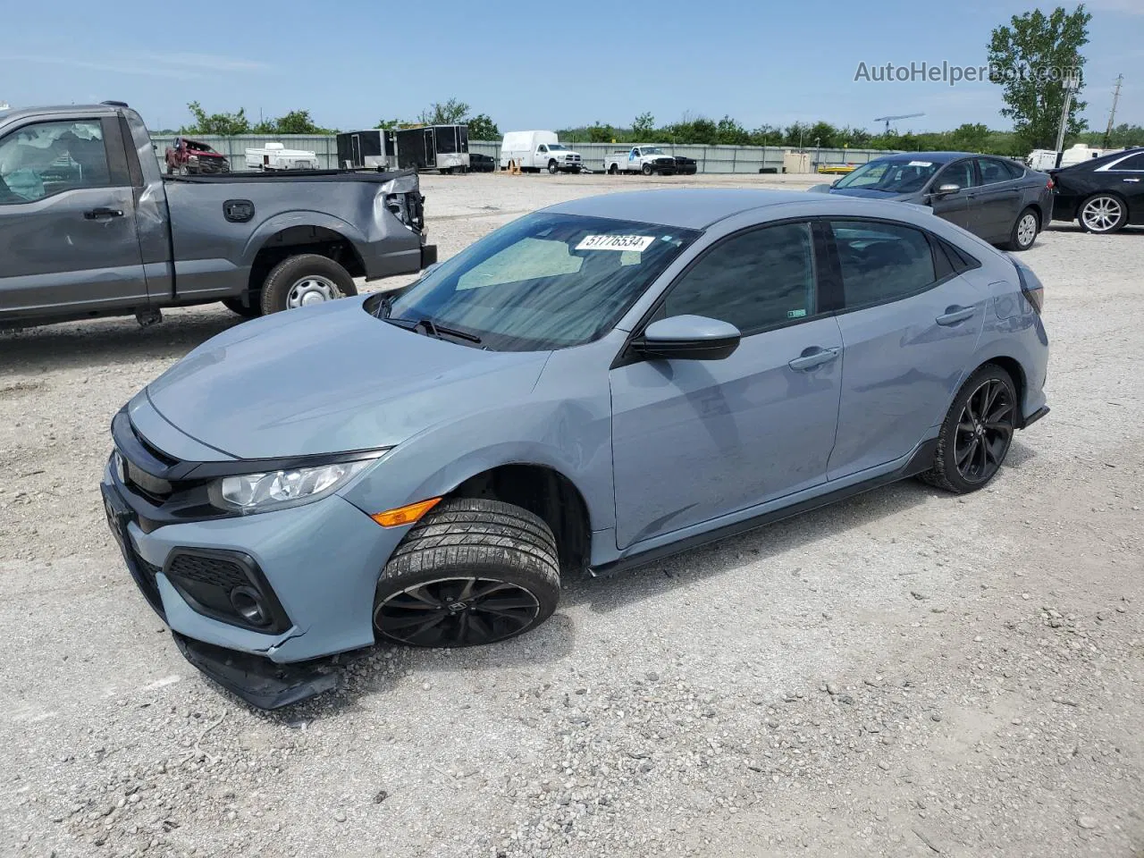 2019 Honda Civic Sport Gray vin: SHHFK7H45KU222007