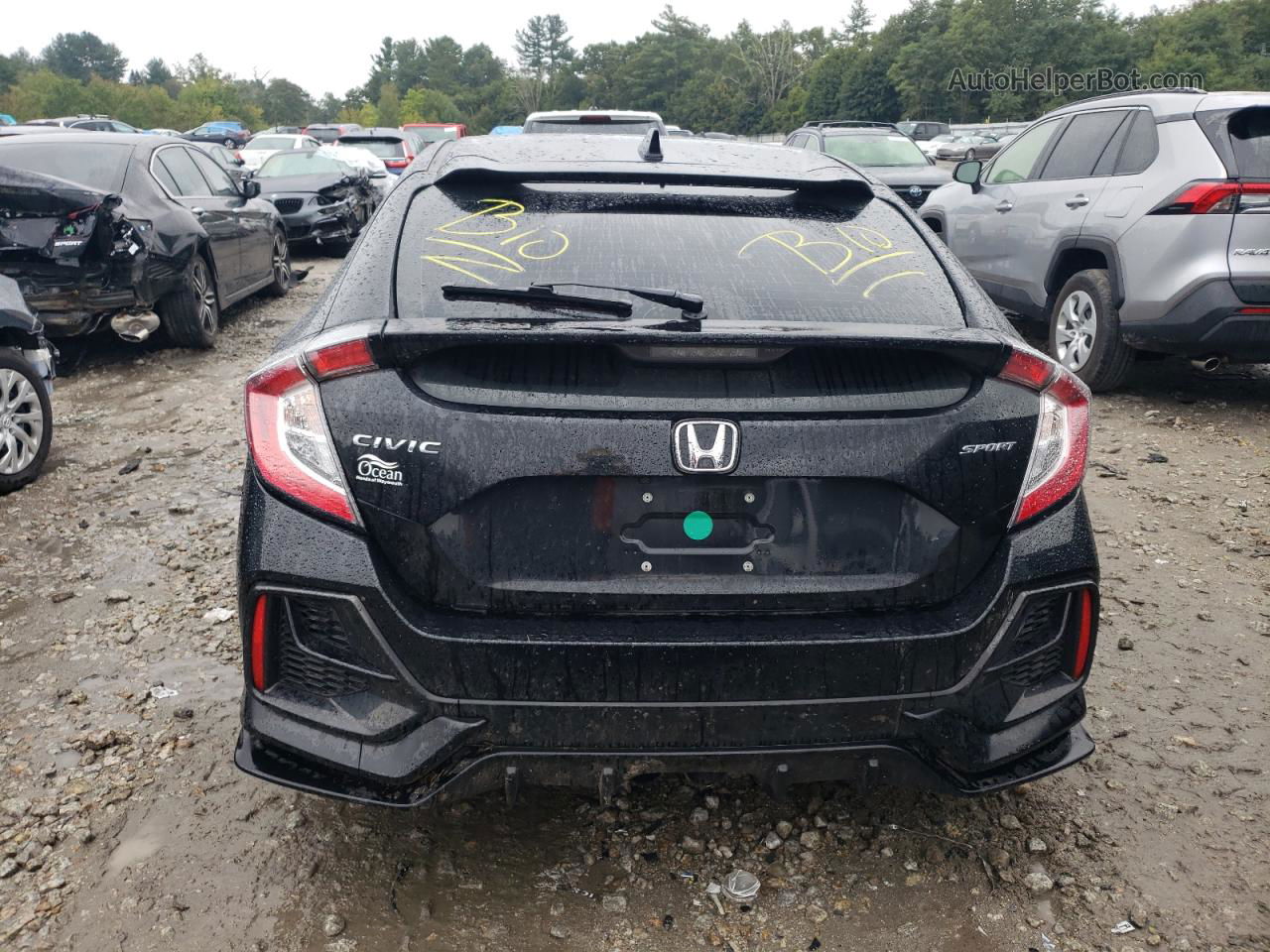 2020 Honda Civic Sport Черный vin: SHHFK7H45LU416814