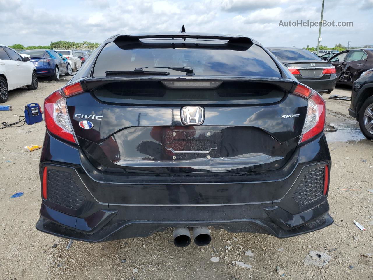 2019 Honda Civic Sport Черный vin: SHHFK7H47KU202549