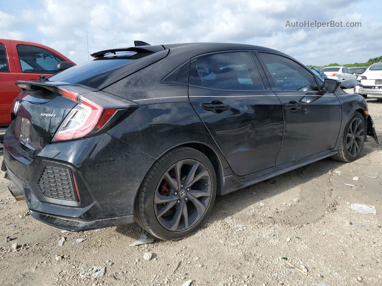 2019 Honda Civic Sport Черный vin: SHHFK7H47KU202549