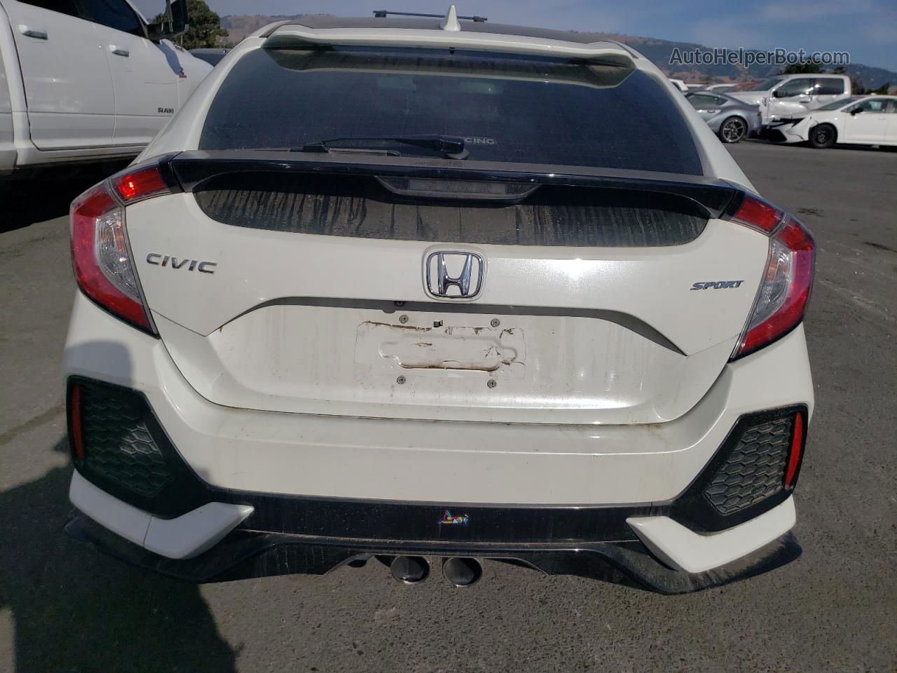 2019 Honda Civic Sport White vin: SHHFK7H47KU414190