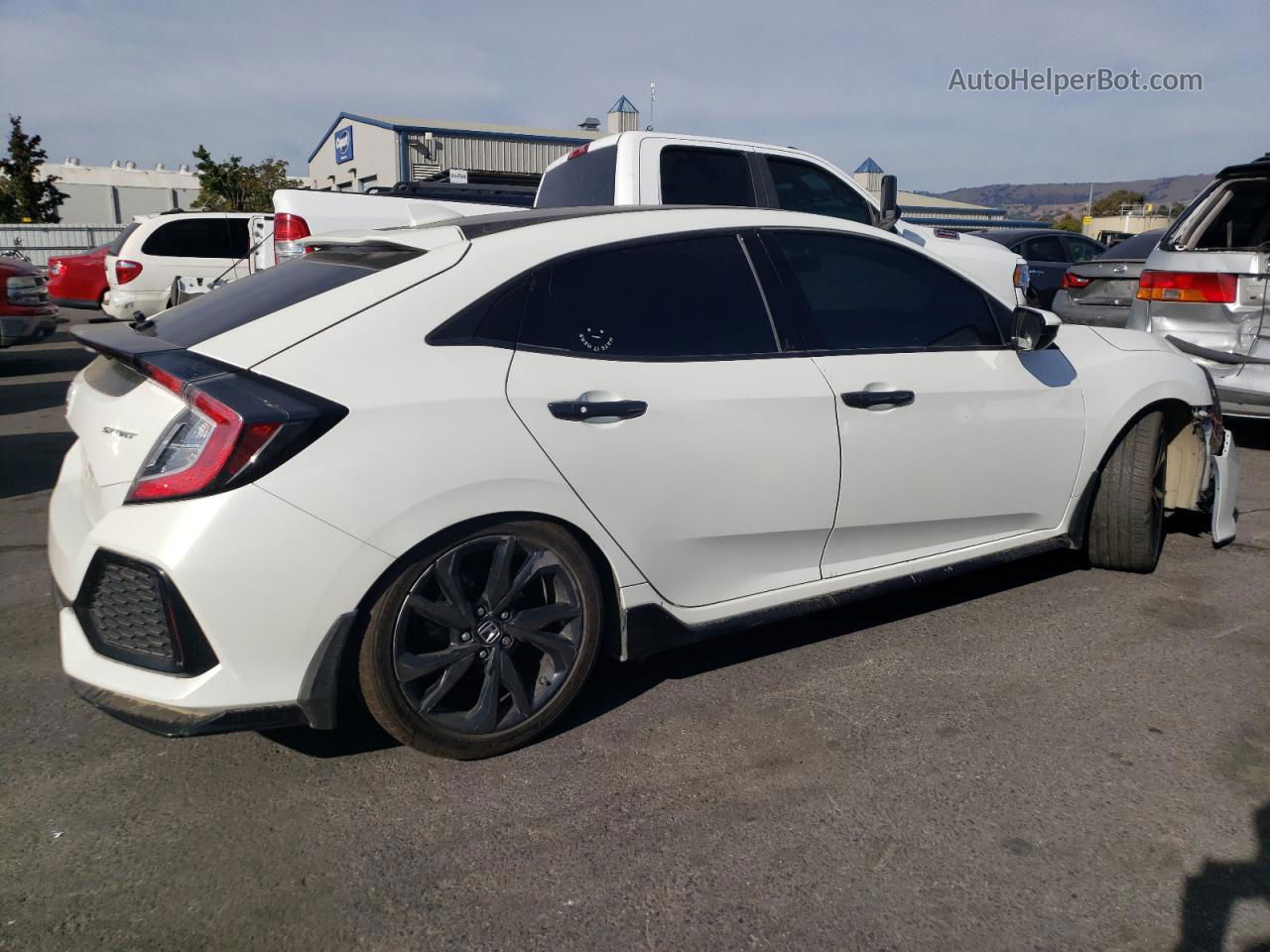 2019 Honda Civic Sport White vin: SHHFK7H47KU414190