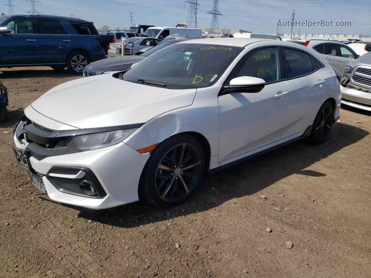 2020 Honda Civic Sport White vin: SHHFK7H47LU201662