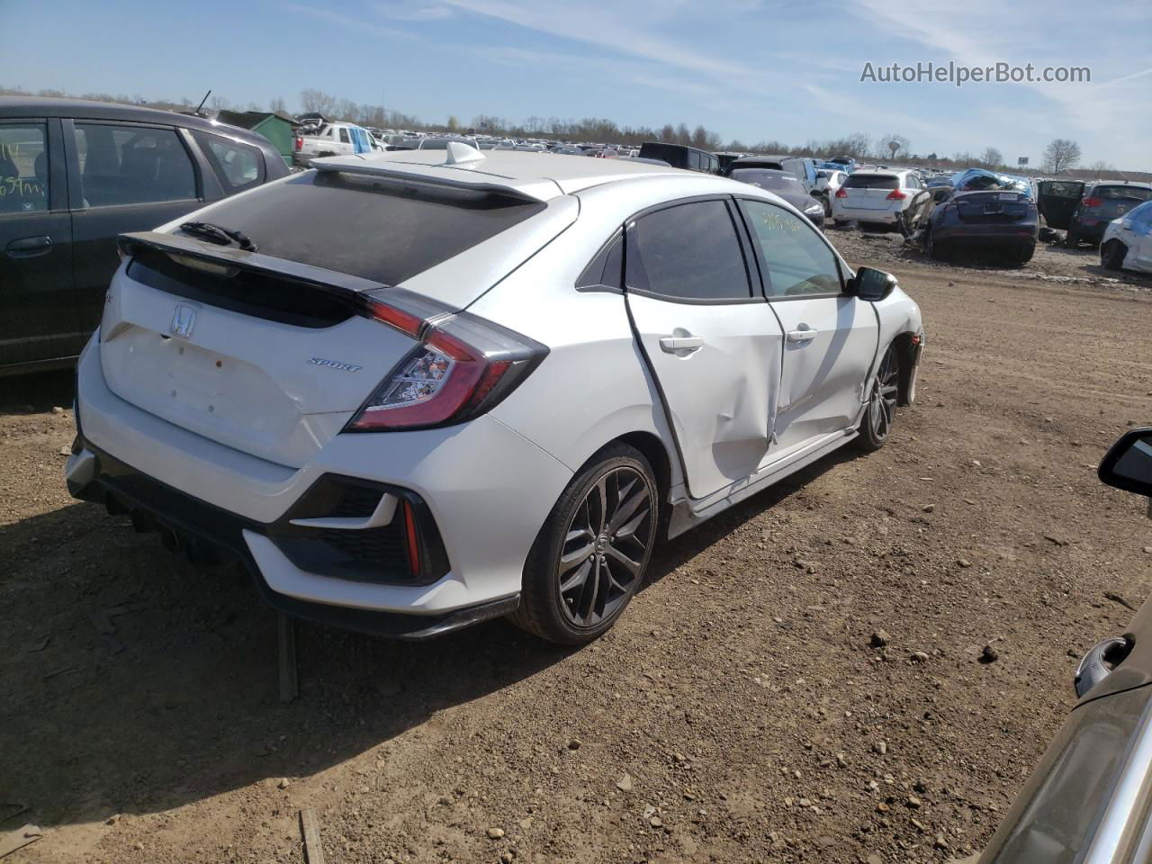 2020 Honda Civic Sport White vin: SHHFK7H47LU201662