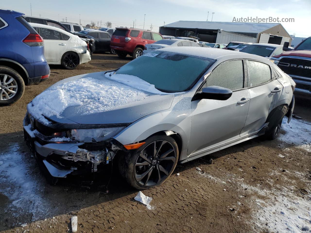 2019 Honda Civic Sport Silver vin: SHHFK7H48KU210353