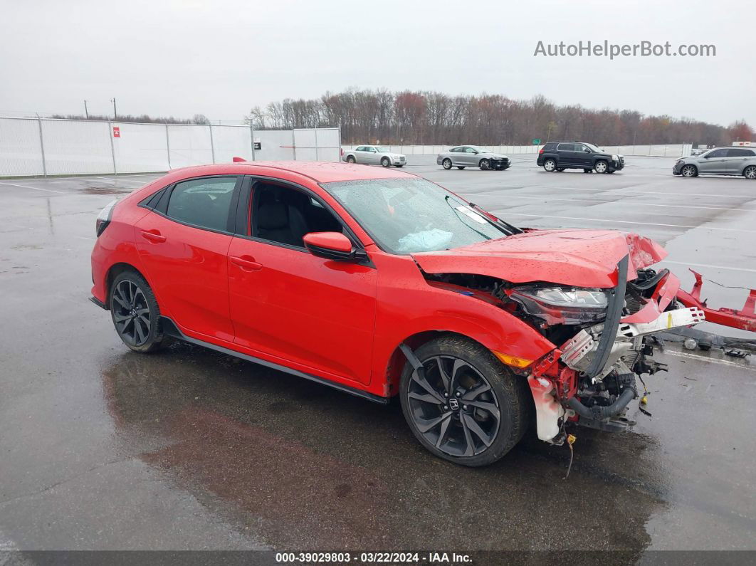 2017 Honda Civic Sport Red vin: SHHFK7H4XHU422244