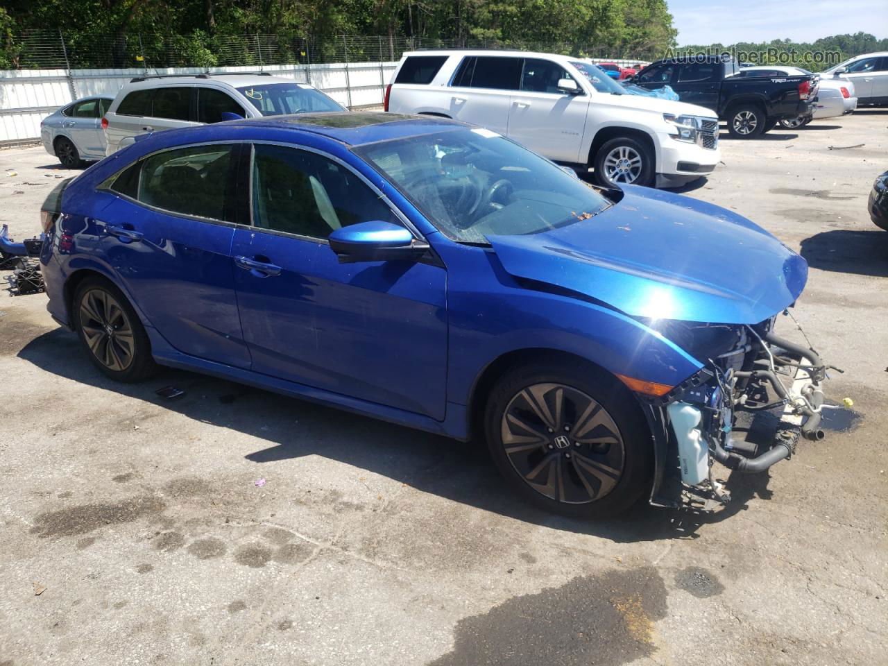 2017 Honda Civic Ex Blue vin: SHHFK7H55HU220596