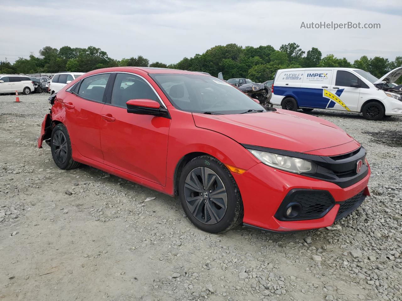 2017 Honda Civic Ex Красный vin: SHHFK7H57HU422629